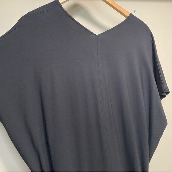 NWT Vince Double V-Neck Popover Dress Black Size XL - Picture 5 of 13